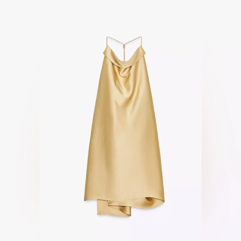Zara Pale Yellow Sleeveless Jumpsuit - Picture 2 of 4